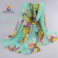 NINGBO LINGSHANG 2015 fashion multi colors summer sunscreen scarves printed female chiffon scarf